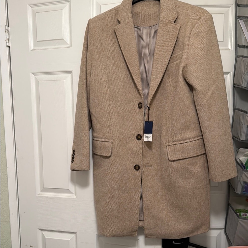 Stafford Cream Wool Blend Coat/Jacket
